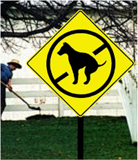ITEM #No Poop Sign